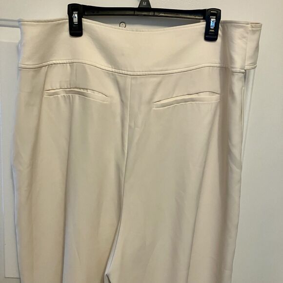 Lauren Ralph Lauren Black Label Plus Sz 18 Georgette Wide Leg Crop Pants Ivory - Picture 5 of 8